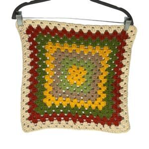 Small Granny Square Crochet Doily 15” X 15”